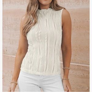 Mock Neck Casual Tank Top